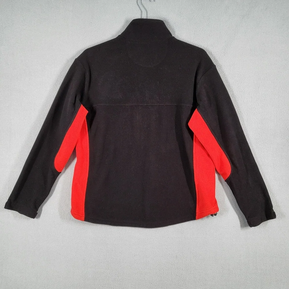 Polaris Pure‎ Fleece Jacket Men's M Black Red Full Zip Outdoor